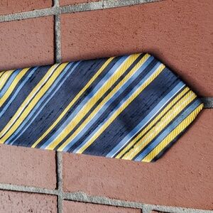 Vintage 1970s polyester WIDE 4" Kings Lynn college tie striped